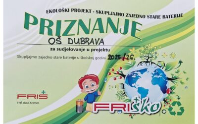 Ekološki projekt „Skupljajmo zajedno stare baterije“