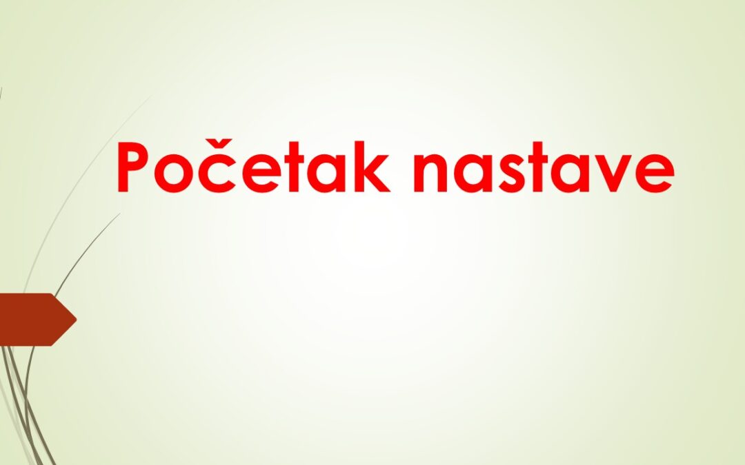 Početak nastave