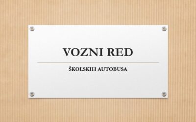 Vozni red školskih autobusa